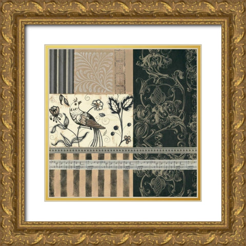 Birds of a Feather II Gold Ornate Wood Framed Art Print with Double Matting by Robinson, Carol