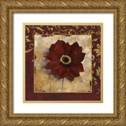 Anemone Gold Ornate Wood Framed Art Print with Double Matting by Henson, Richard