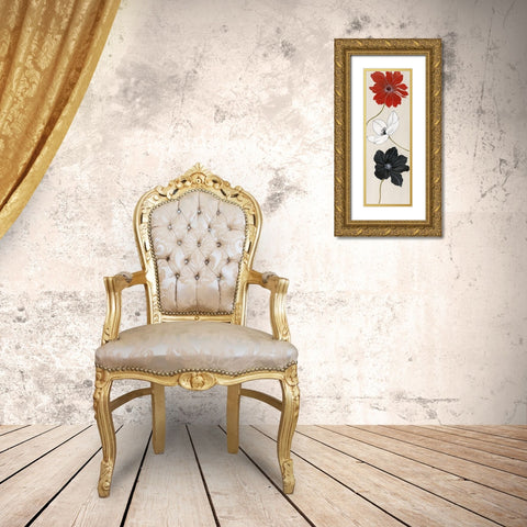 Elegante Trio I Gold Ornate Wood Framed Art Print with Double Matting by Tava Studios