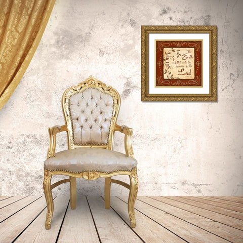 The Earth Gold Ornate Wood Framed Art Print with Double Matting by Tava Studios