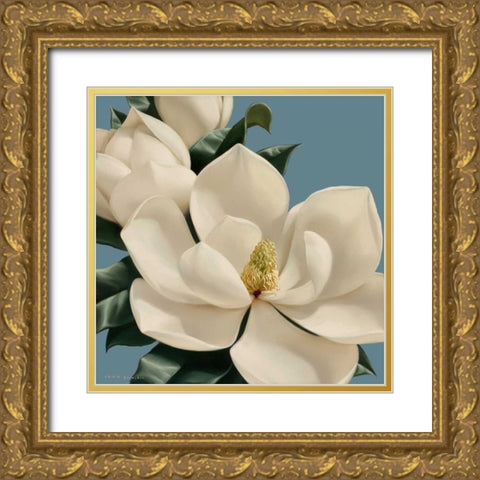 Dolce Magnolia Gold Ornate Wood Framed Art Print with Double Matting by Levashov, Igor