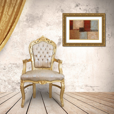 Seasons Go Round I Gold Ornate Wood Framed Art Print with Double Matting by Tava Studios