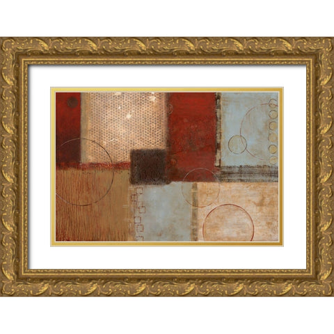 Seasons Go Round I Gold Ornate Wood Framed Art Print with Double Matting by Tava Studios