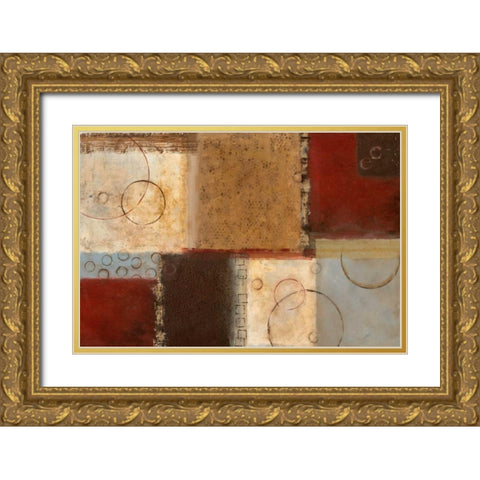 Seasons Go Round II Gold Ornate Wood Framed Art Print with Double Matting by Tava Studios