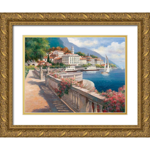 Lago di Como I Gold Ornate Wood Framed Art Print with Double Matting by Chiu, T.C.
