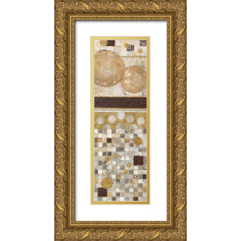 Lucido Mosaico II Gold Ornate Wood Framed Art Print with Double Matting by Tava Studios