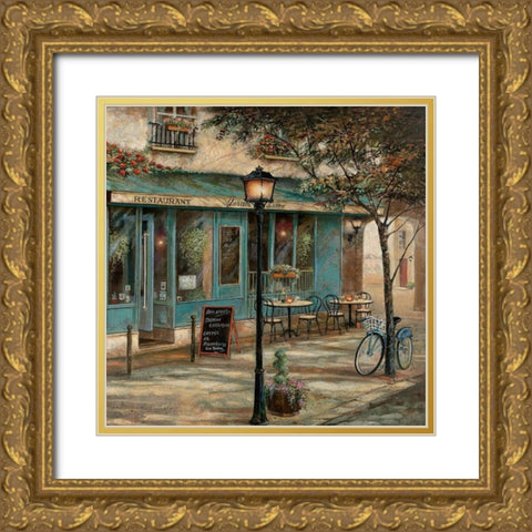 Jardin Notre Dame II Gold Ornate Wood Framed Art Print with Double Matting by Manning, Ruane