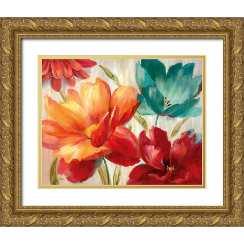 Avalon Garden Gold Ornate Wood Framed Art Print with Double Matting by Nan