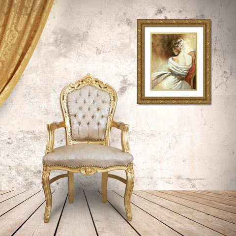 A Quiet Refrain II Gold Ornate Wood Framed Art Print with Double Matting by Robinson, Carol