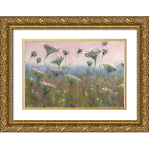 Queen Annes Lace Gold Ornate Wood Framed Art Print with Double Matting by Margulis, Karen