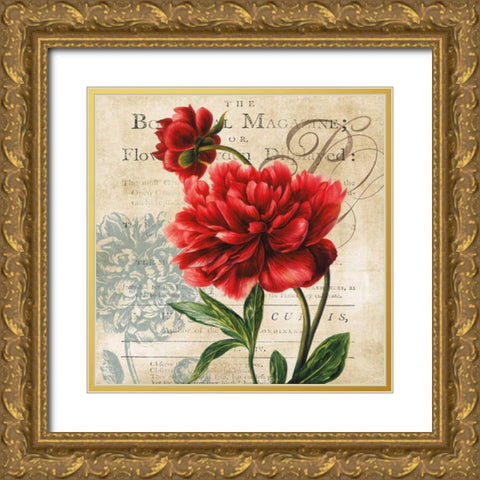 The Botanical Gold Ornate Wood Framed Art Print with Double Matting by Robinson, Carol