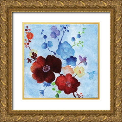 Japanese Garden I Gold Ornate Wood Framed Art Print with Double Matting by Tava Studios