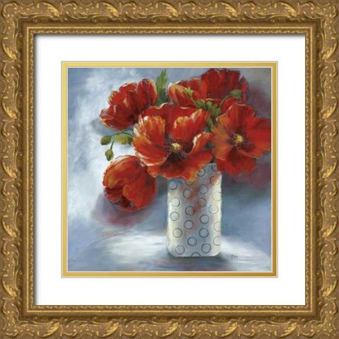 Arreglo en Rojo I Gold Ornate Wood Framed Art Print with Double Matting by Nan