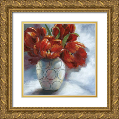Arreglo en Rojo II Gold Ornate Wood Framed Art Print with Double Matting by Nan