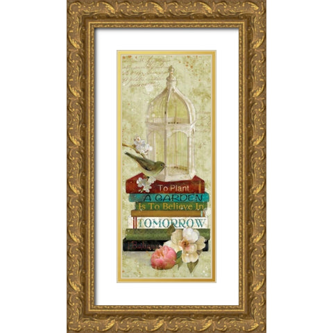 Gardening Guide I Gold Ornate Wood Framed Art Print with Double Matting by Robinson, Carol