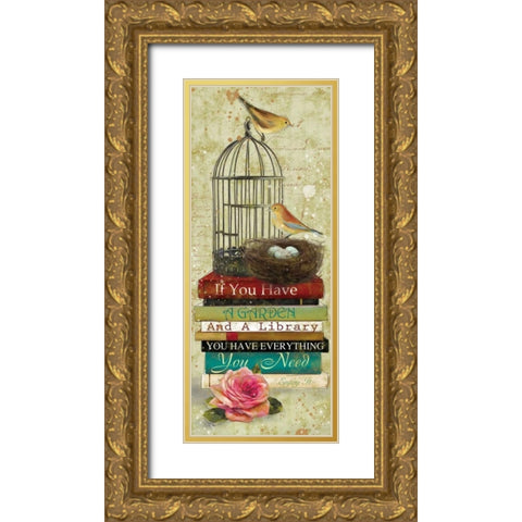 Gardening Guide II Gold Ornate Wood Framed Art Print with Double Matting by Robinson, Carol