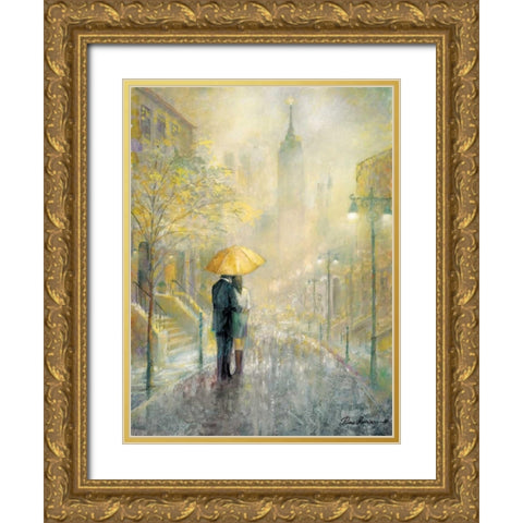 City Romance I Gold Ornate Wood Framed Art Print with Double Matting by Manning, Ruane