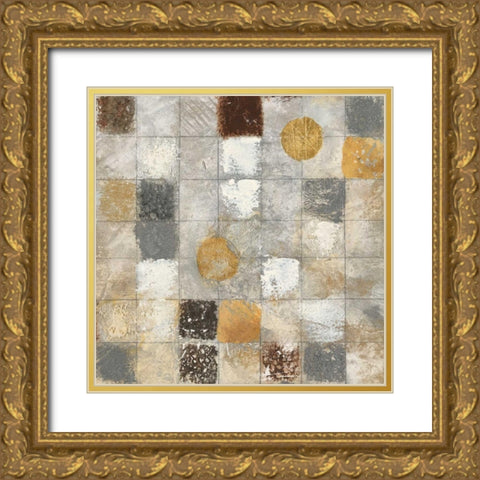 Metallic Mosaic II Gold Ornate Wood Framed Art Print with Double Matting by Tava Studios