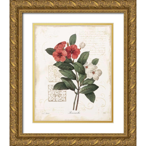 Pervenche Gold Ornate Wood Framed Art Print with Double Matting by Robinson, Carol