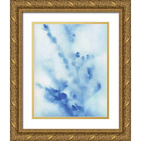 Misty Meadow Flowers Gold Ornate Wood Framed Art Print with Double Matting by Craven, Katrina