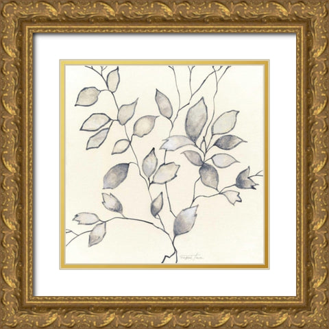 Whispering Leaves I Gold Ornate Wood Framed Art Print with Double Matting by Tava Studios