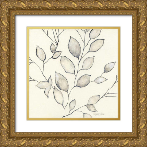 Whispering Leaves II Gold Ornate Wood Framed Art Print with Double Matting by Tava Studios