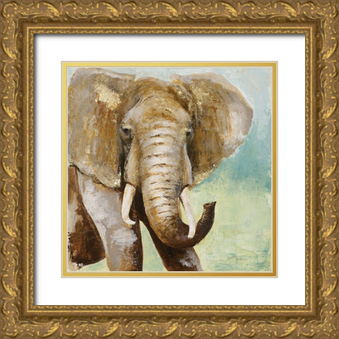 Painterly Gold Ornate Wood Framed Art Print with Double Matting by Tava Studios