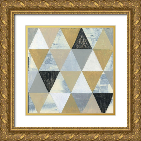 Geometric II Gold Ornate Wood Framed Art Print with Double Matting by Tava Studios