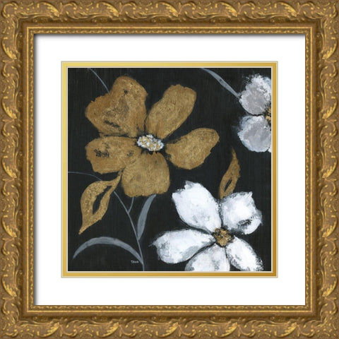 Moonlight Garden I Gold Ornate Wood Framed Art Print with Double Matting by Tava Studios