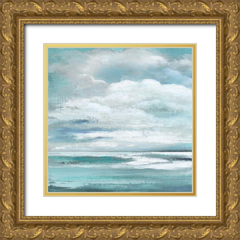 Billowing Clouds Gold Ornate Wood Framed Art Print with Double Matting by Tava Studios