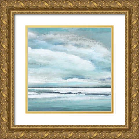 Billowing Clouds Gold Ornate Wood Framed Art Print with Double Matting by Tava Studios