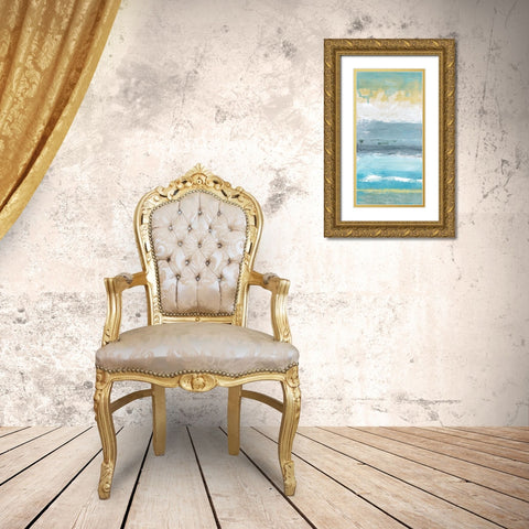 Beach Walk I Gold Ornate Wood Framed Art Print with Double Matting by Tava Studios