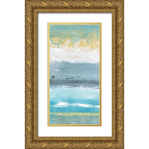 Beach Walk I Gold Ornate Wood Framed Art Print with Double Matting by Tava Studios