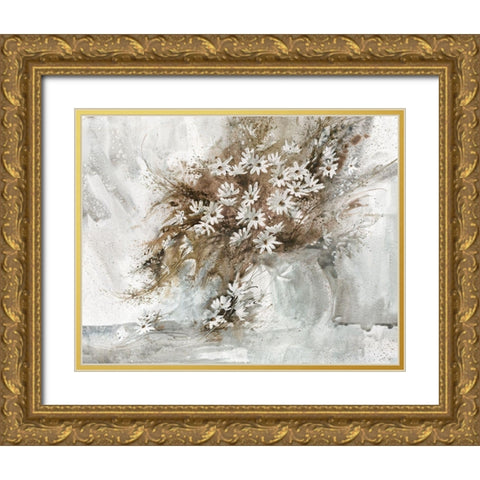 Daisy Gold Ornate Wood Framed Art Print with Double Matting by Bjorkland, George