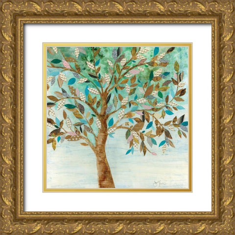 Magical Tree Gold Ornate Wood Framed Art Print with Double Matting by Tava Studios