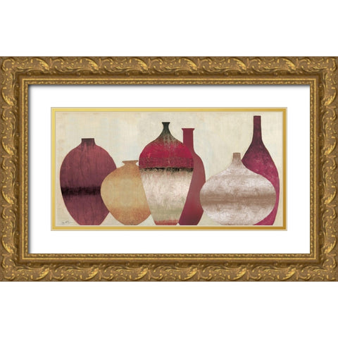 Auburn Vessels Gold Ornate Wood Framed Art Print with Double Matting by Tava Studios