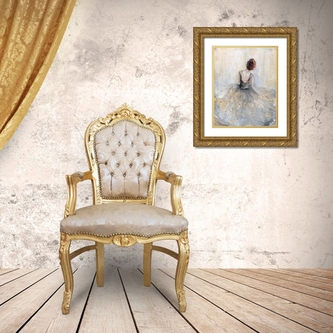 Beautiful Gold Ornate Wood Framed Art Print with Double Matting by Tava Studios