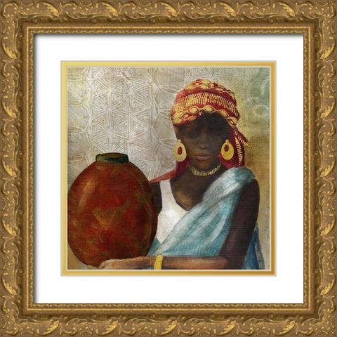 Beauty of Africa Gold Ornate Wood Framed Art Print with Double Matting by Robinson, Carol