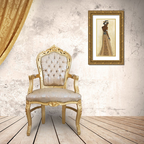 Holiday Dress I Gold Ornate Wood Framed Art Print with Double Matting by Tava Studios