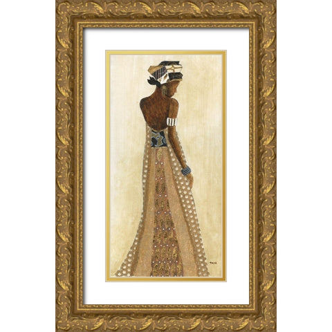 Holiday Dress I Gold Ornate Wood Framed Art Print with Double Matting by Tava Studios