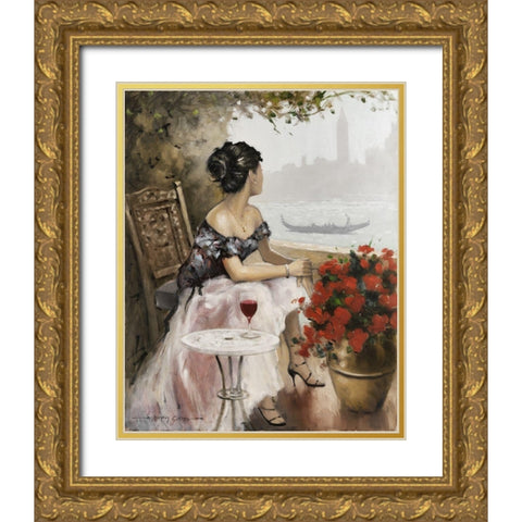 Afternoon On Gold Ornate Wood Framed Art Print with Double Matting by Orme, E. Anthony