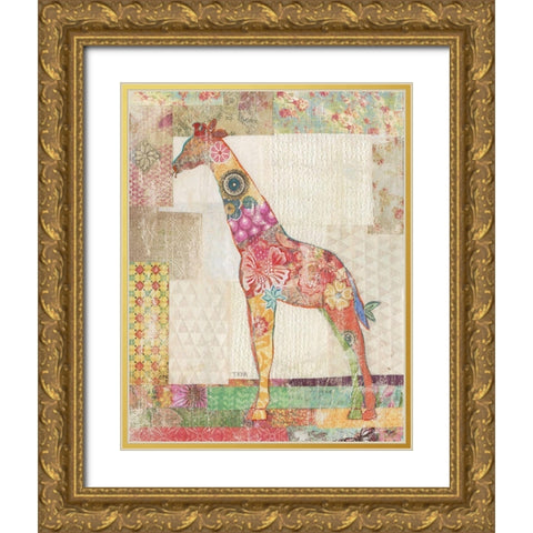 Gifaffe Montage Gold Ornate Wood Framed Art Print with Double Matting by Tava Studios