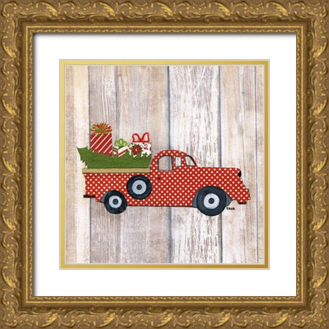 Classic Auto Gold Ornate Wood Framed Art Print with Double Matting by Tava Studios