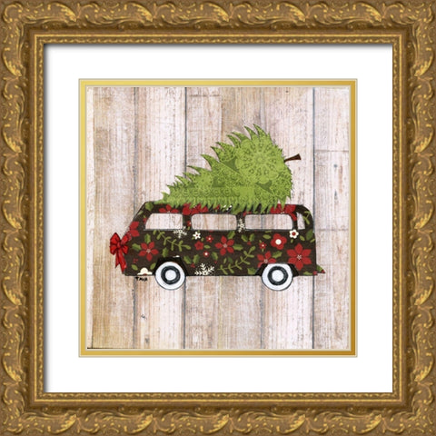 Classic Auto Gold Ornate Wood Framed Art Print with Double Matting by Tava Studios