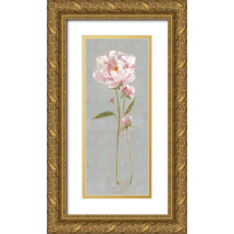Peony Magic II Gold Ornate Wood Framed Art Print with Double Matting by Swatland, Sally