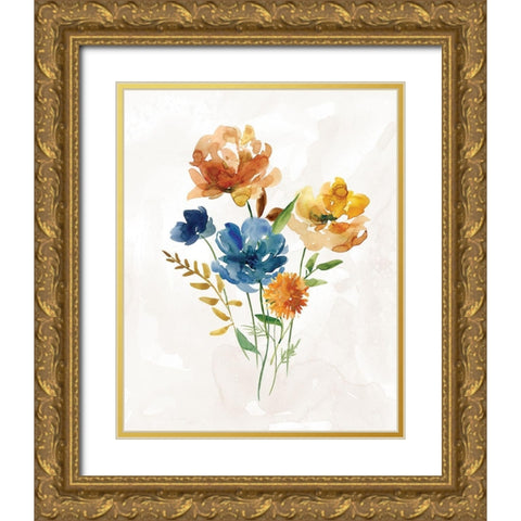 Summer Sprig II Gold Ornate Wood Framed Art Print with Double Matting by Robinson, Carol