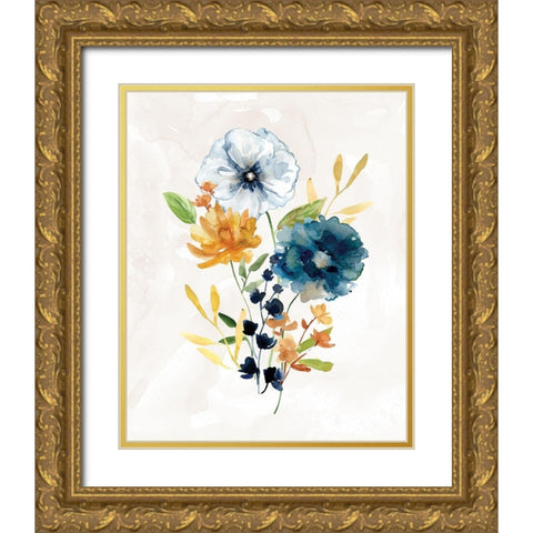 Summer Sprig III Gold Ornate Wood Framed Art Print with Double Matting by Robinson, Carol