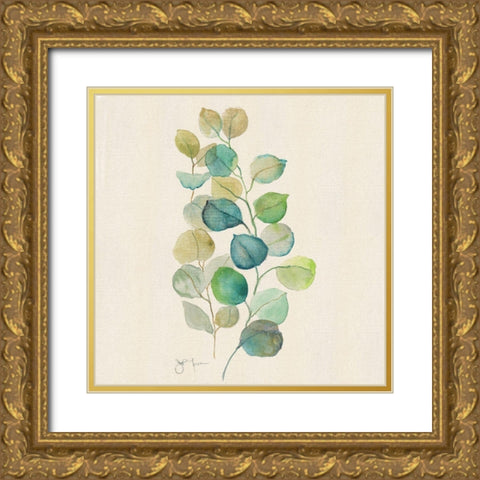 Eucalyptus II Gold Ornate Wood Framed Art Print with Double Matting by Tava Studios