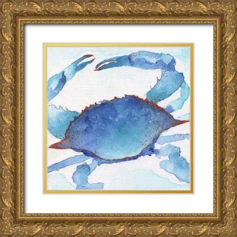Galapagos Crab Gold Ornate Wood Framed Art Print with Double Matting by Tava Studios