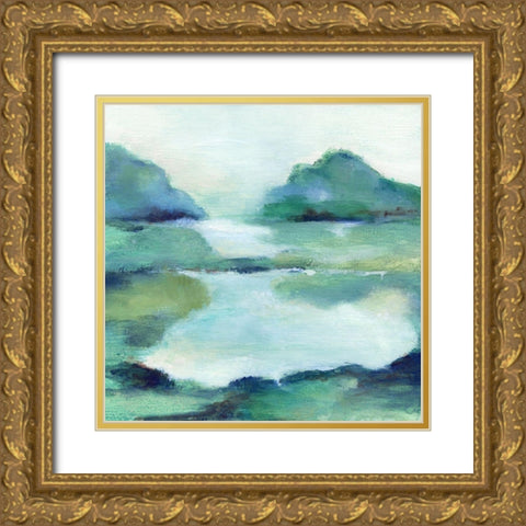Lush Valley I Gold Ornate Wood Framed Art Print with Double Matting by Tava Studios